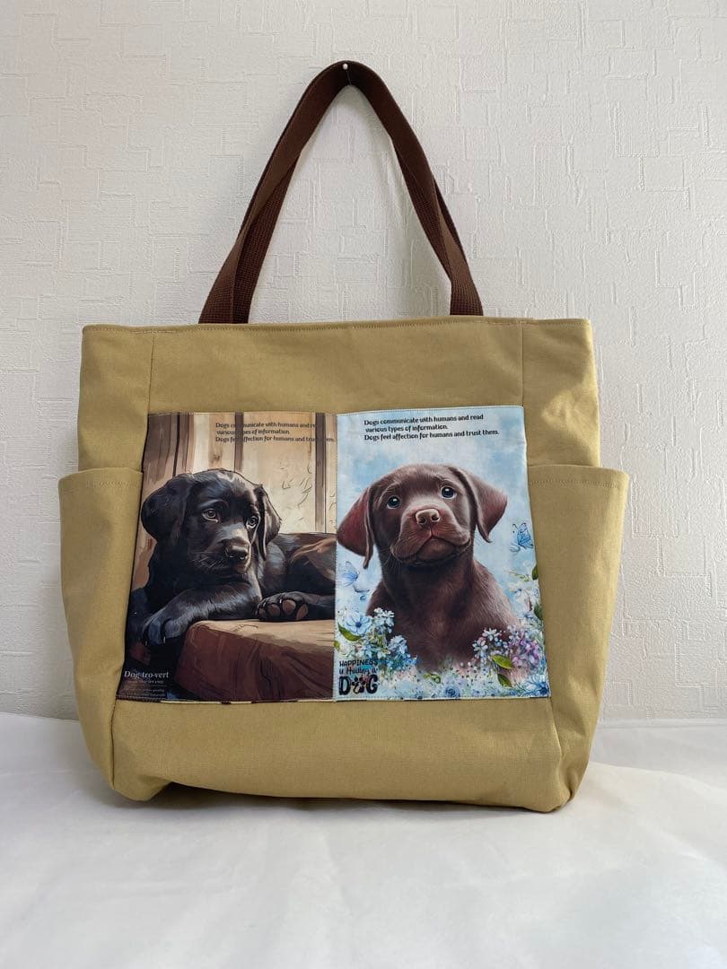 ラブラドール　キャンパストート&ラウンドトート　サイドポケット付き