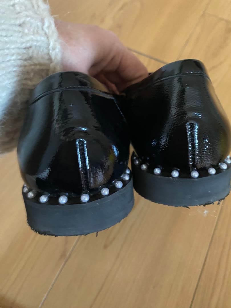 DIANA ブラックリボンローファー　25cm