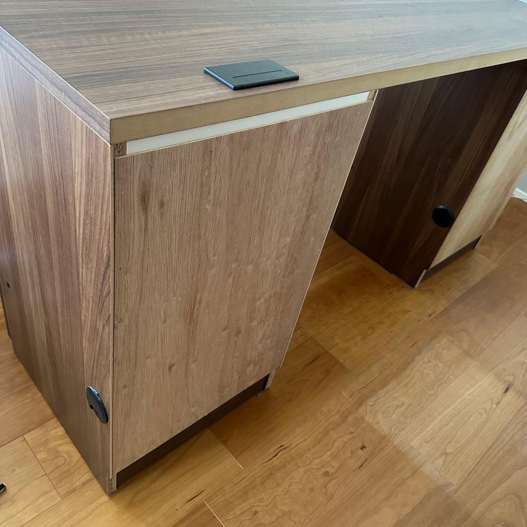 デスク 机 学習机 化粧台 ウォールナット色 IDC大塚家具