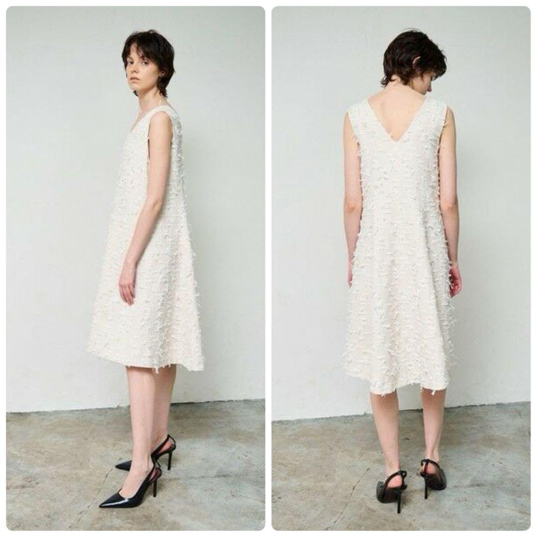 【GRACE CLASS】新品未使用　リボンヤーンジレドレス　ワンピース　36