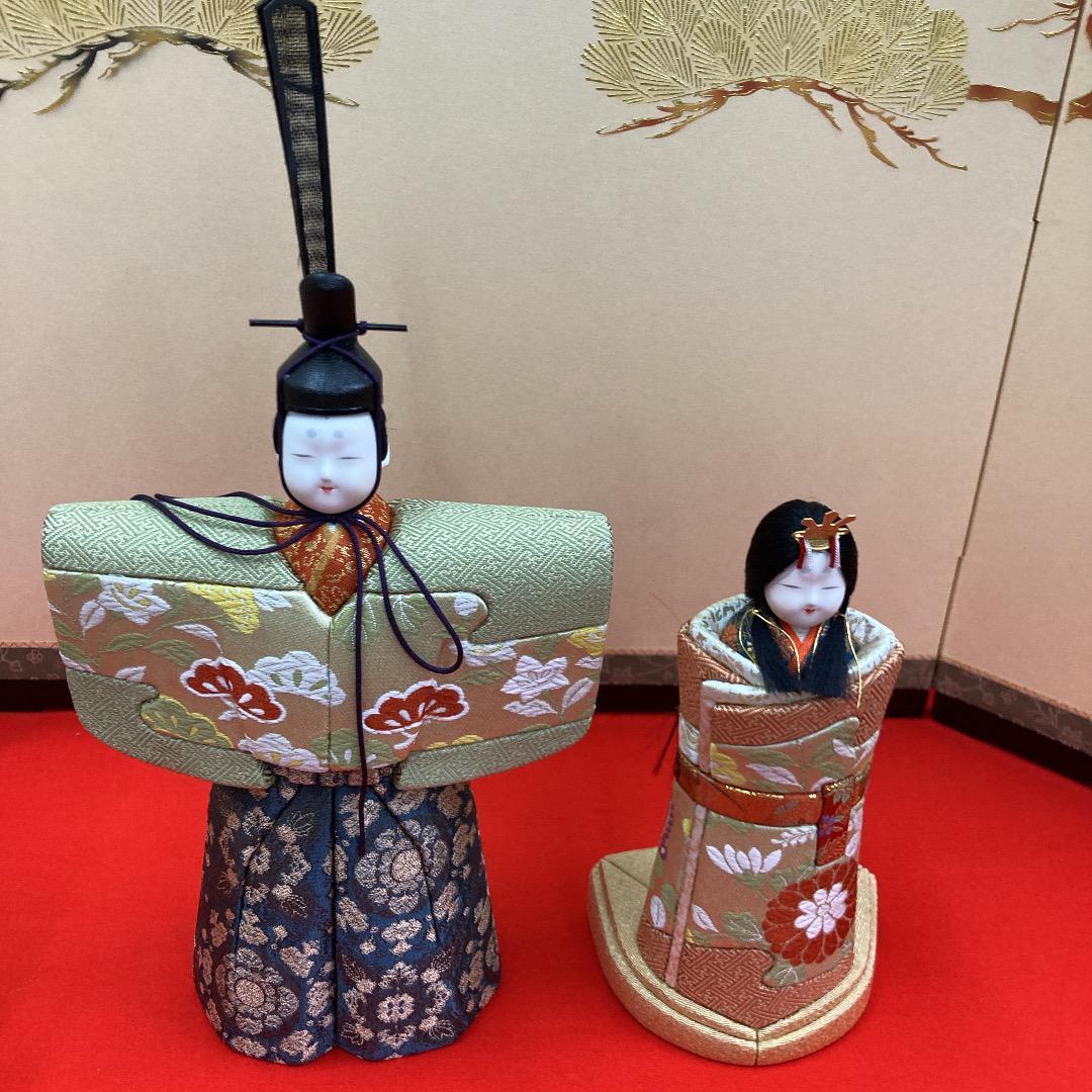 KM8 E18 美品！一秀作　木目込み立ち雛　ステキな衣装の雛人形　木目込み人形