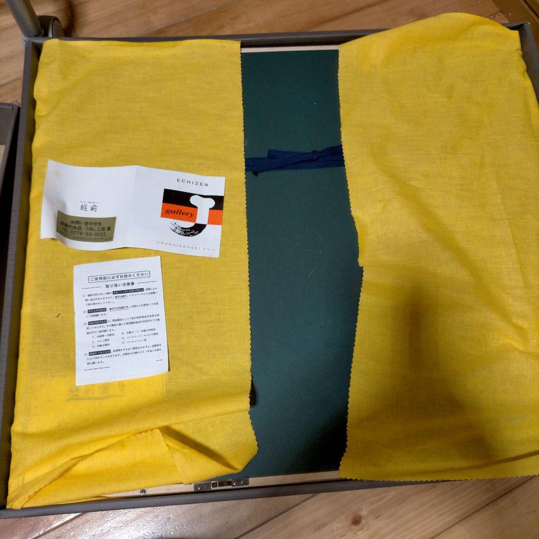 値下げ交渉可　大門玉山作　うるし額　越前塗り　鶴