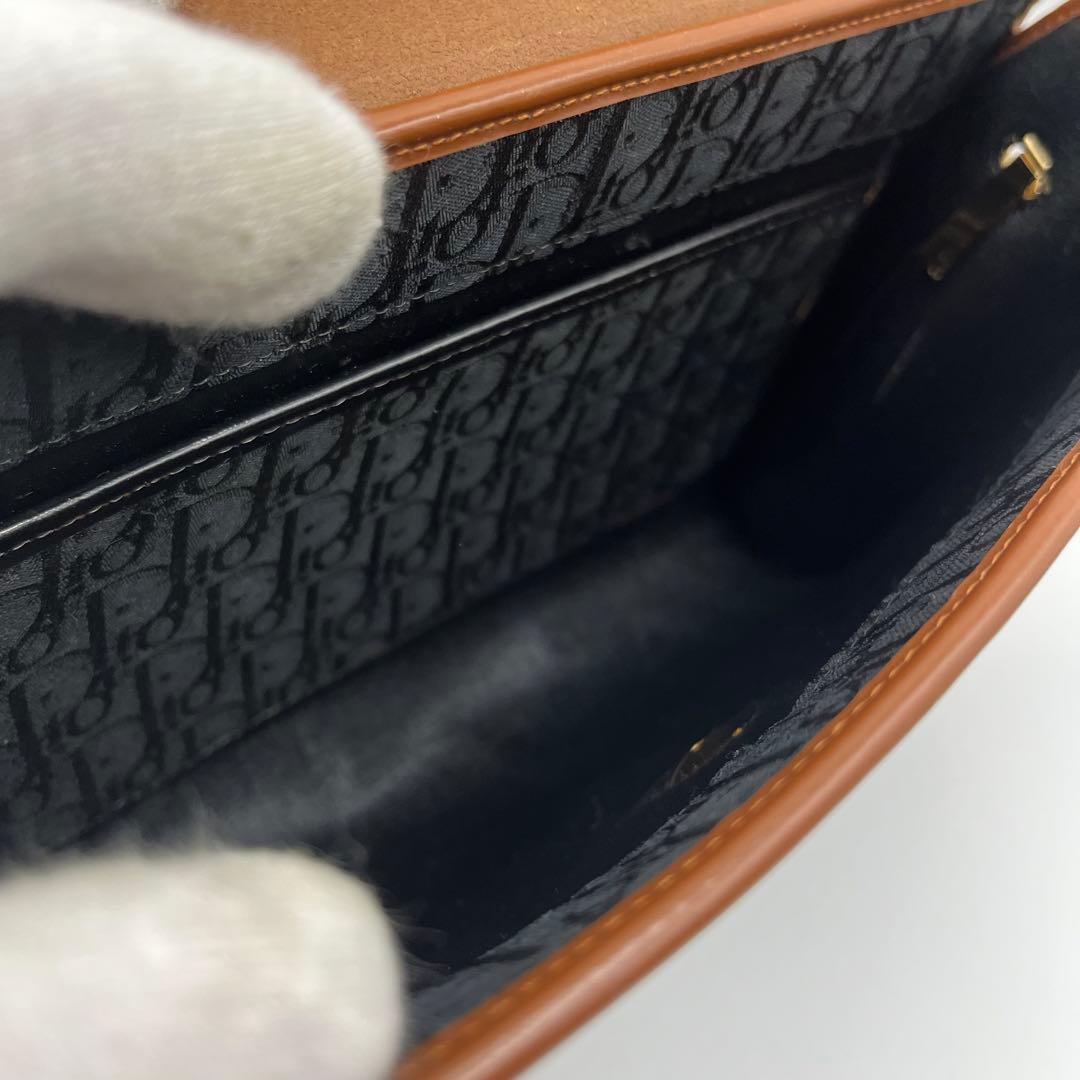 【美品】Dior ショルダーバッグ　トロッター　チェーン　レザー　ヴィンテージ