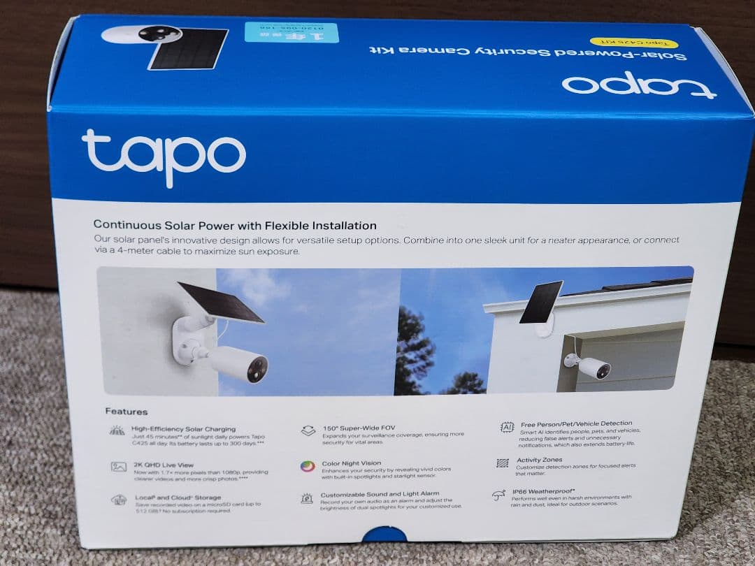 Tapo C425　カメラ　ソーラー