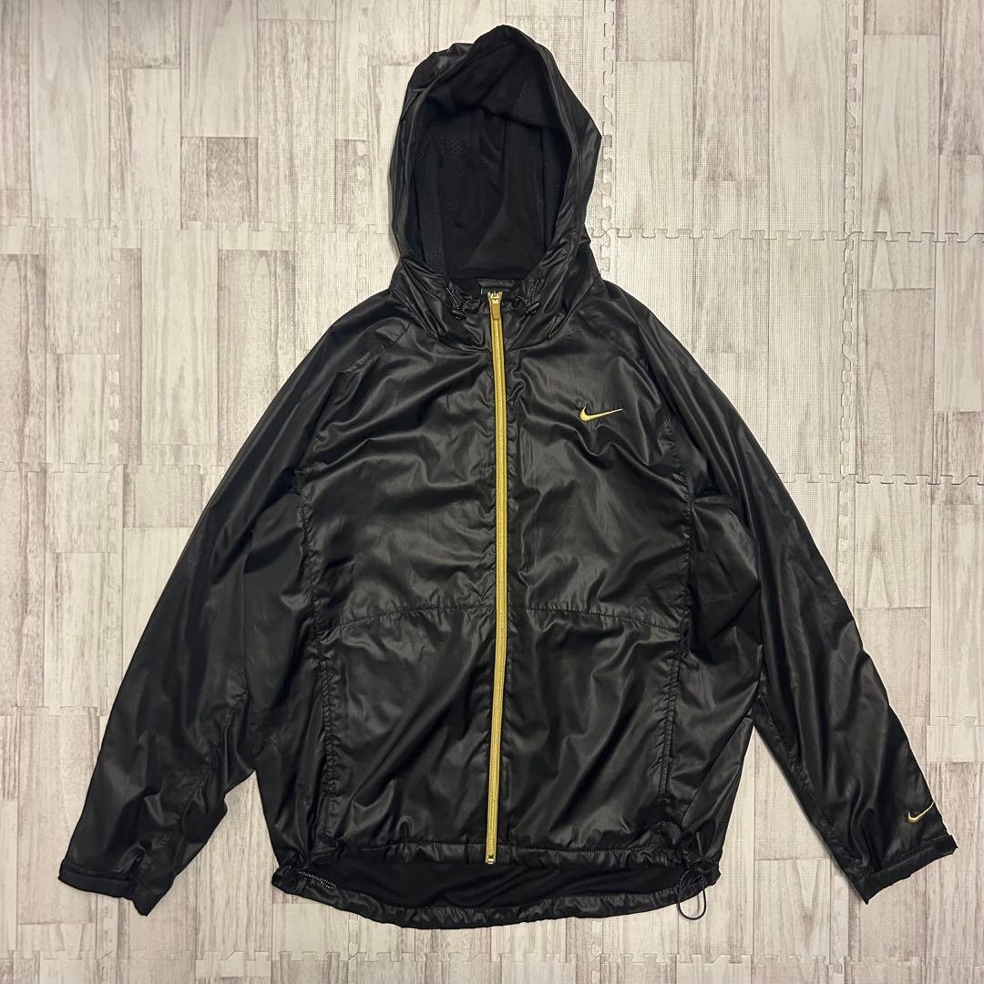 00s NIKE ナイロン 上下 パーカー ジャケット パンツ 刺繍ロゴ XXL