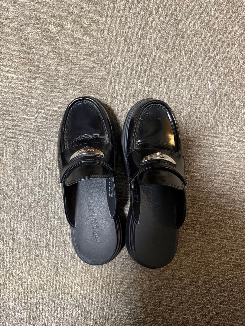 【24時間発送】NIKE エアジョーダン　ミュール　ブラック厚底ローファー