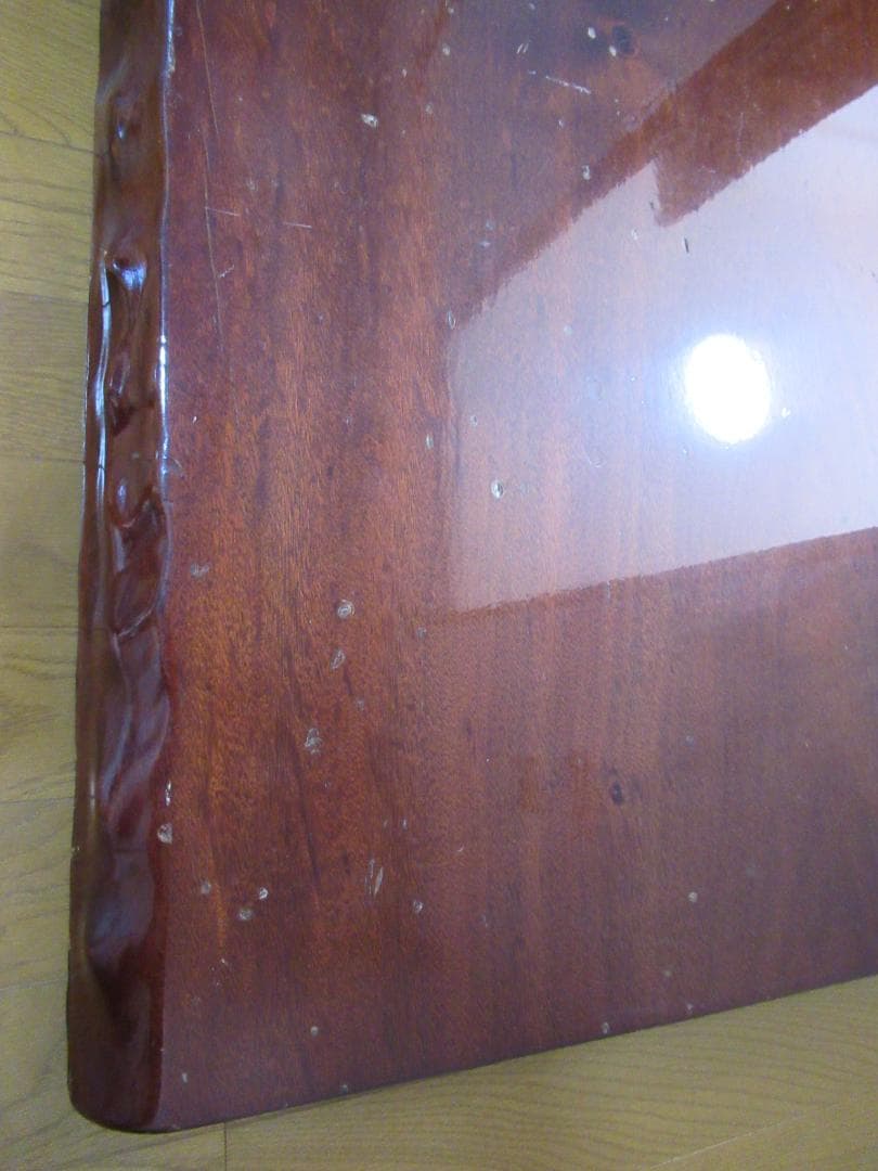 座卓 一枚板 座敷机 脚取り外し可 縦151㎝ 横88㎝ 厚み5㎝（中古）