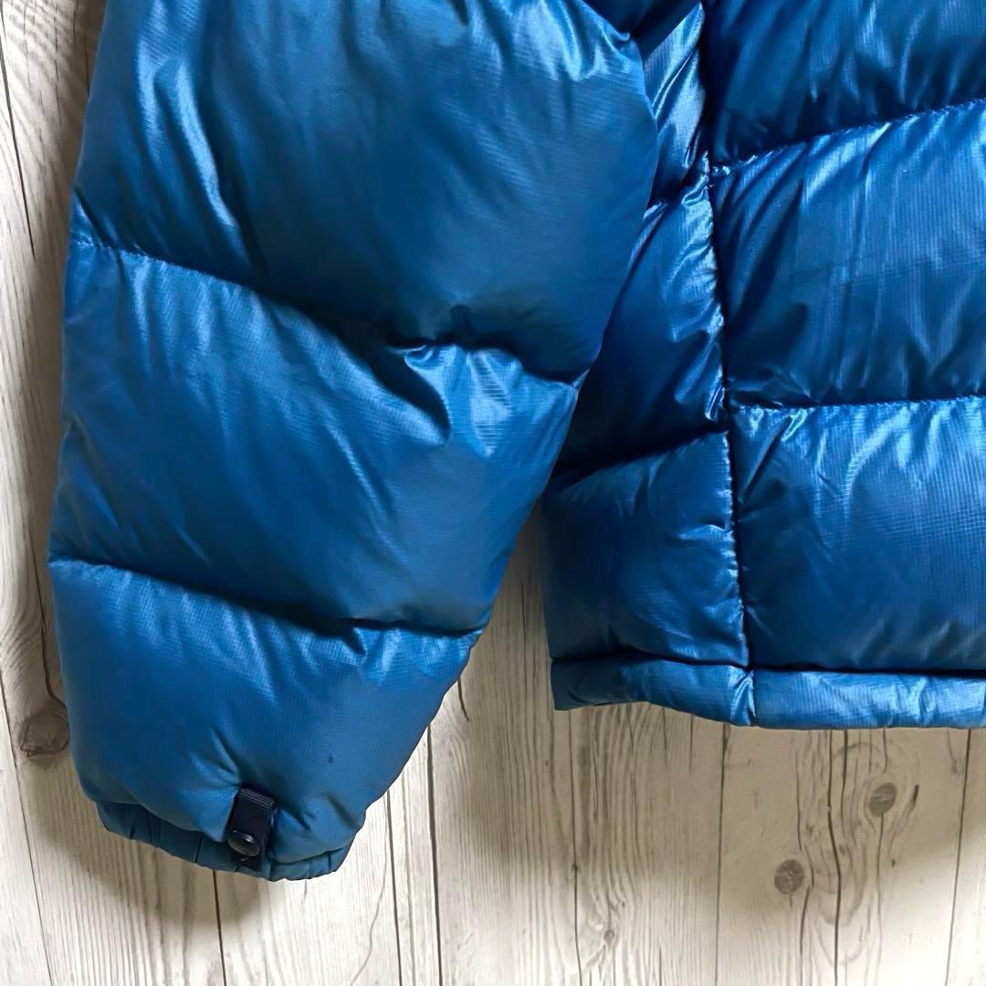 ノースフェイス　ダウンジャケット　メンズL　韓国100　700フィル　青ブルゾン