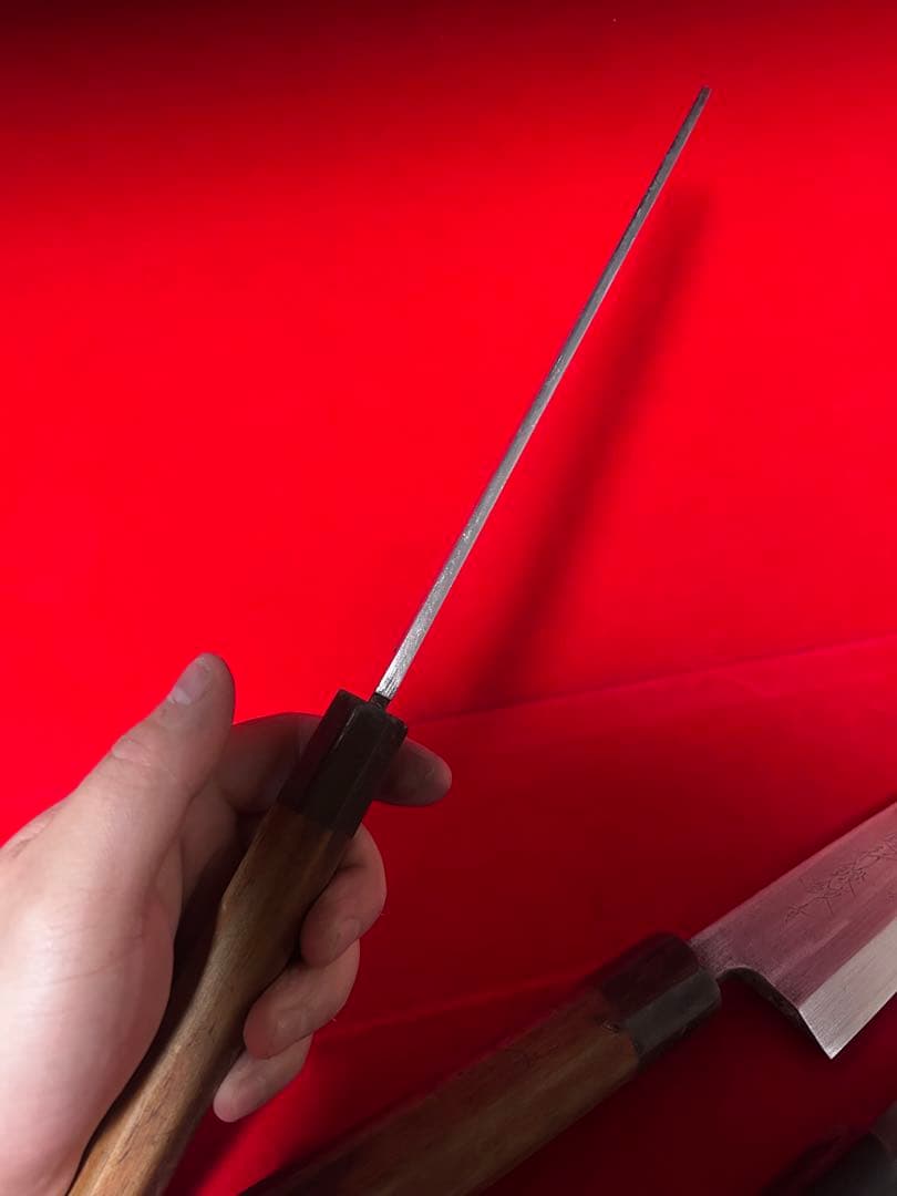 包丁　国行鍛錬　薄刃　身卸　青鋼　杉本　出刃　まとめて3本　中古品