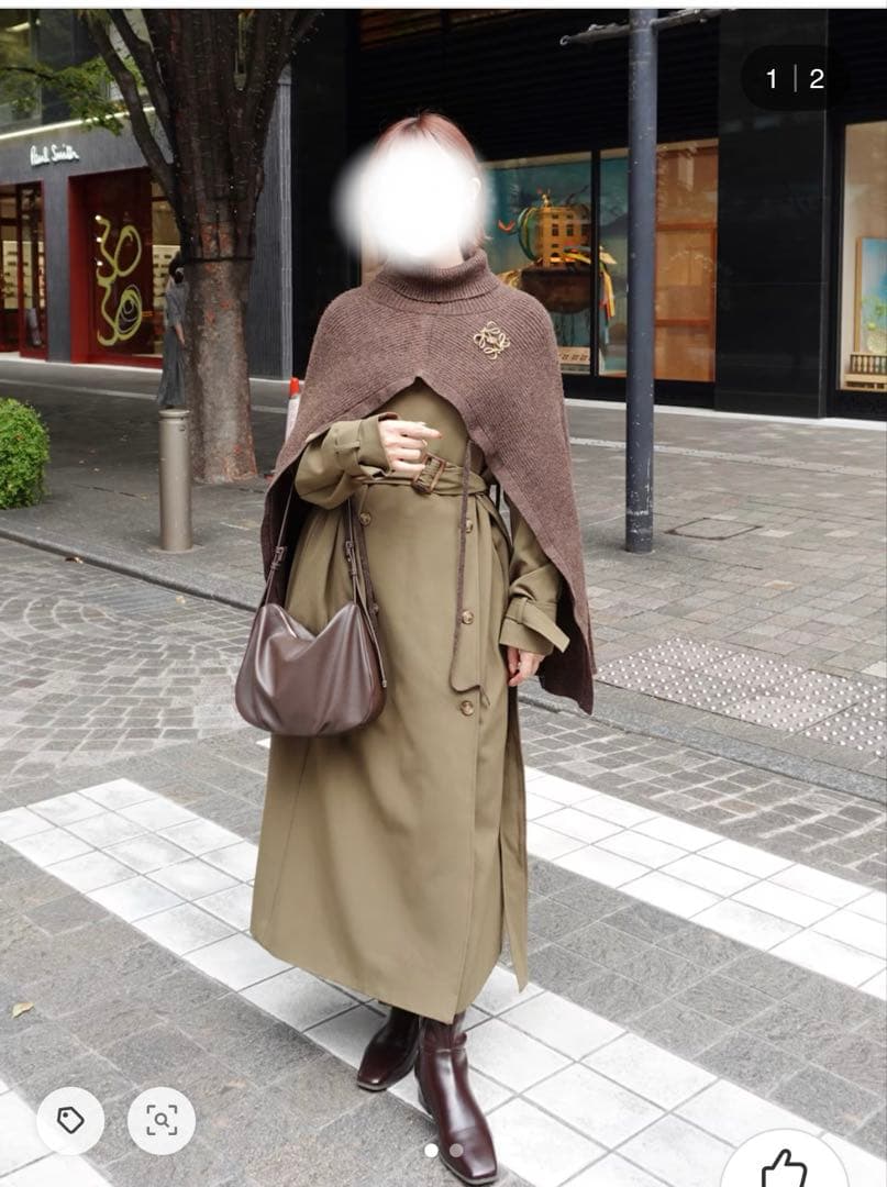 LOEWE ロエベ アナグラム ブローチ シルバー