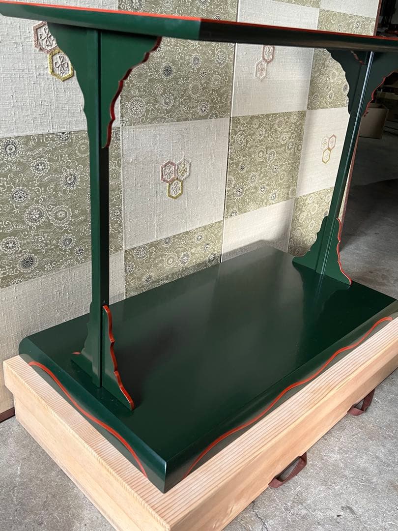 及台子 宗旦好　青漆一閑　伊藤表正作　組立式 木製漆器 茶道具 棚