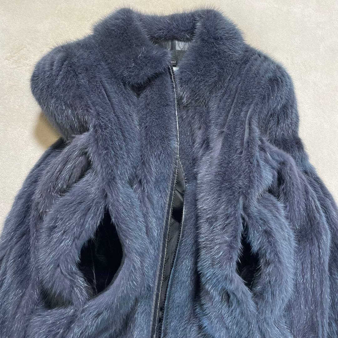 美品　SAGA MINK ジップアップ　ブルゾン　ジャケット　スウィングトップ