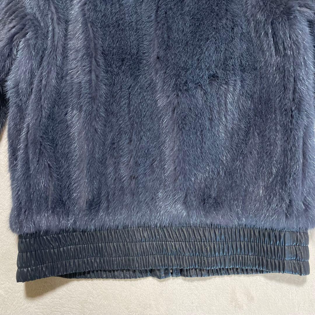 美品　SAGA MINK ジップアップ　ブルゾン　ジャケット　スウィングトップ