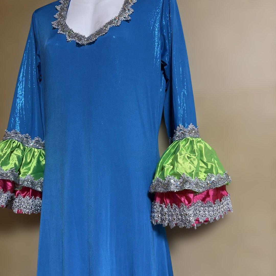 フラダンス用ドレス(ムームー) 青