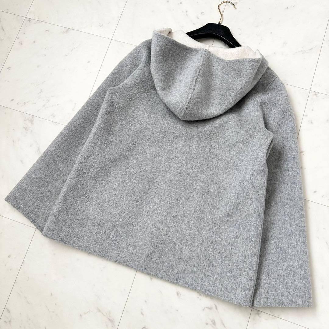 極美品❤️近年モデル　レリアン　キャラオクルス　バイカラー　ウールコート　グレー