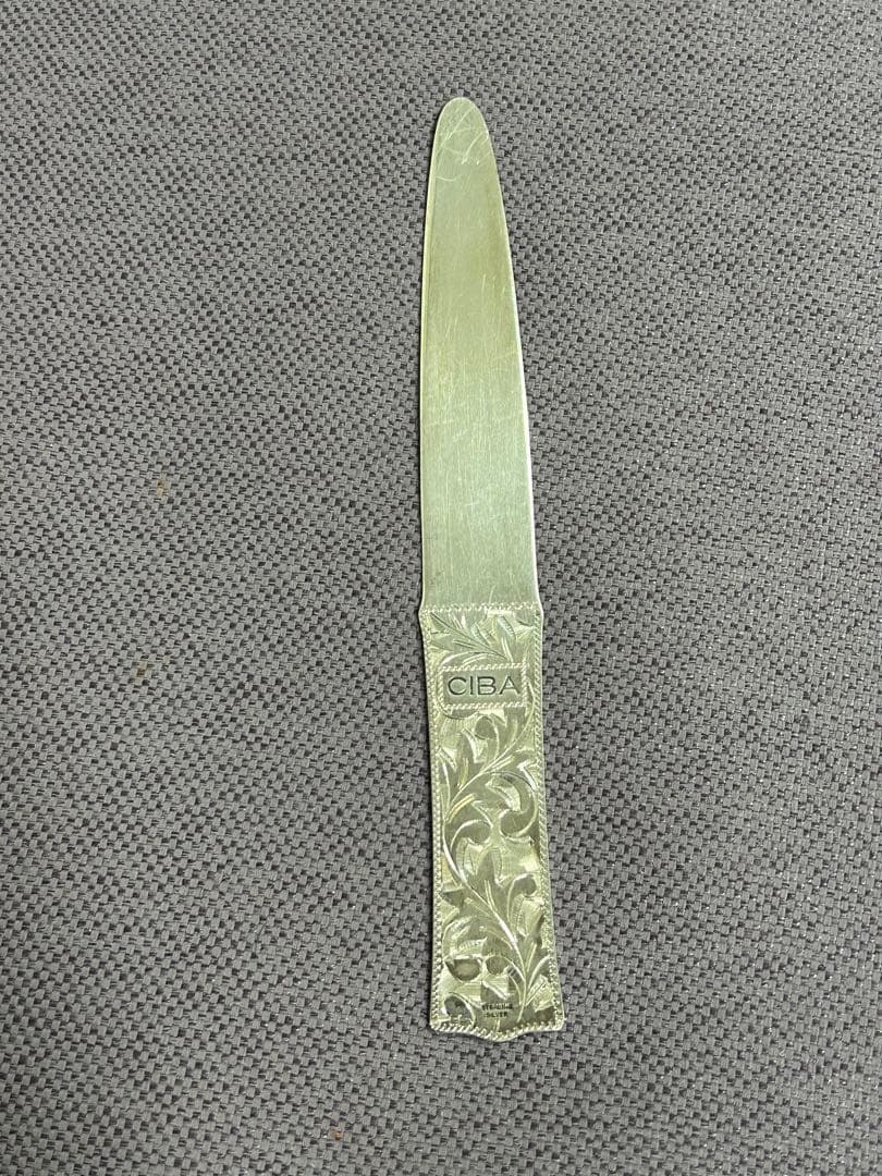 STERLING SILVER刻印　ペーパーナイフ　手彫　銀製　重量約23g