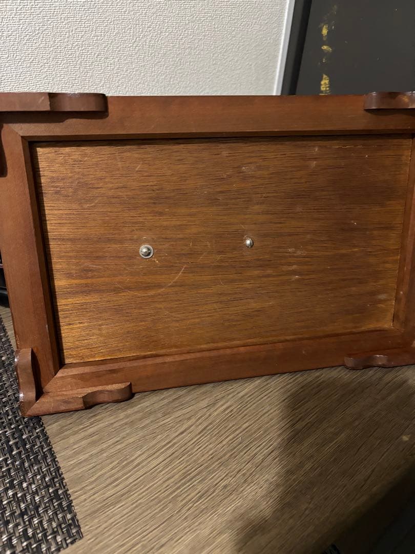 純銀刻印　帆船置物　船長さ21cm 大きめ　ガラスケース付き　レトロ