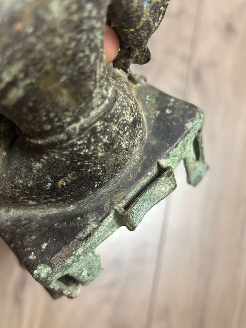 古董 中国明時代 觀音銅像 旧家藏出し