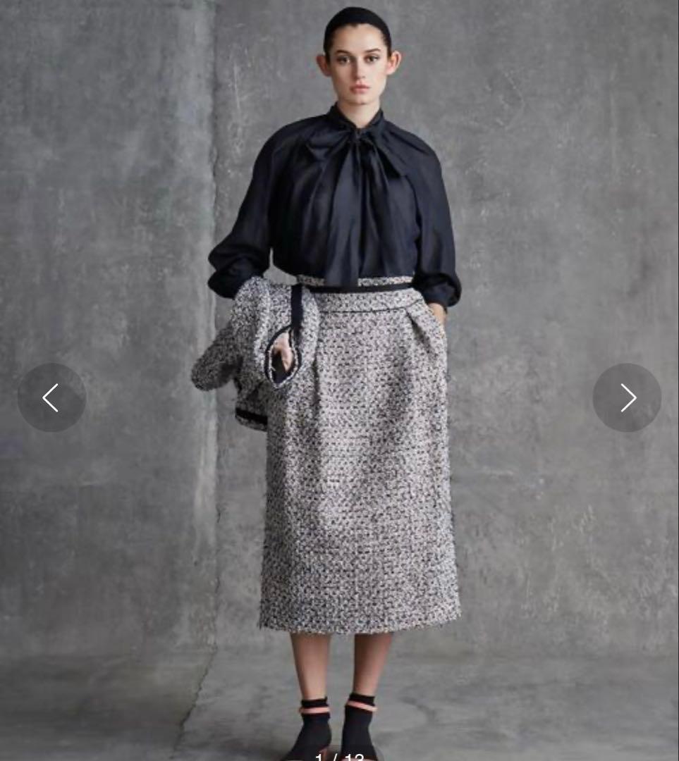 ＜Drawer（ドゥロワー）＞ コットンシルクボウタイブラウス