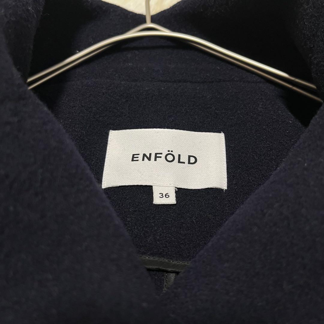 【ENFÖLD✨】定価5.8万　ウールリバーモッサショートドルマンコート　36