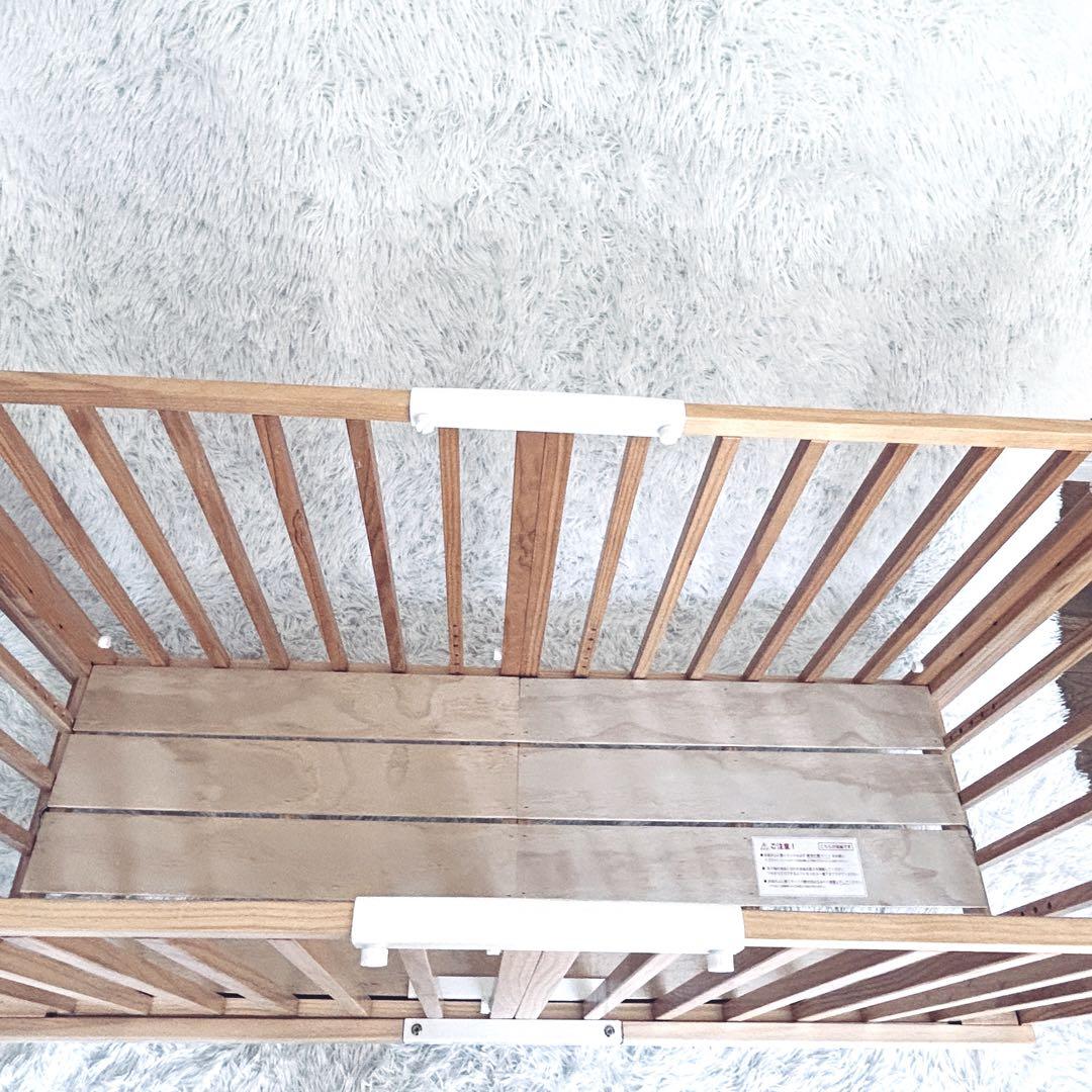 大和屋 そいねーるⅢ　ベビーベッド　ナチュラル サポートベルト付き