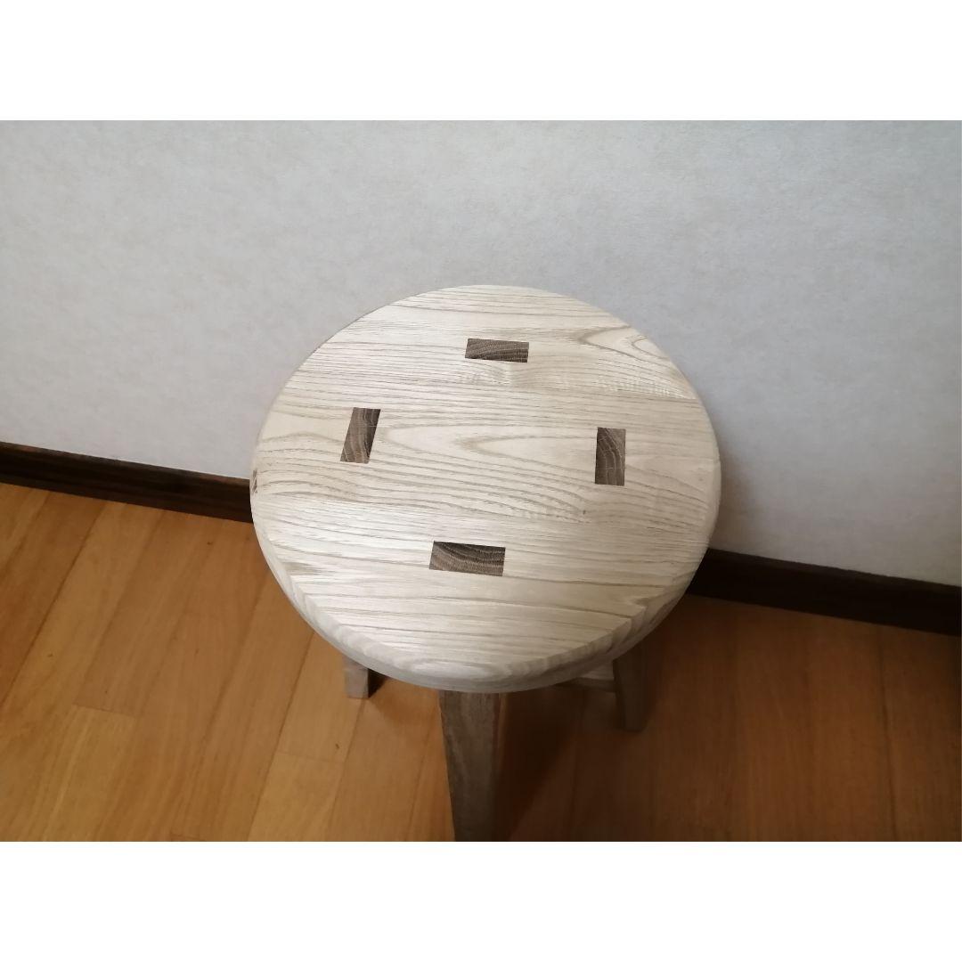 栗材スツール　高さ52cm　丸椅子　stool
