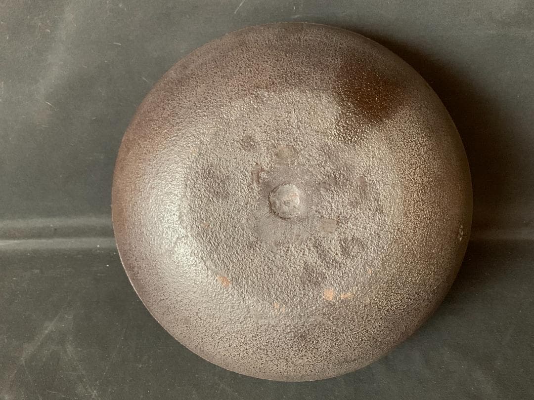 人間国宝 高橋敬典 本人作 平丸政所釜 釜環付 共箱 茶道具 721