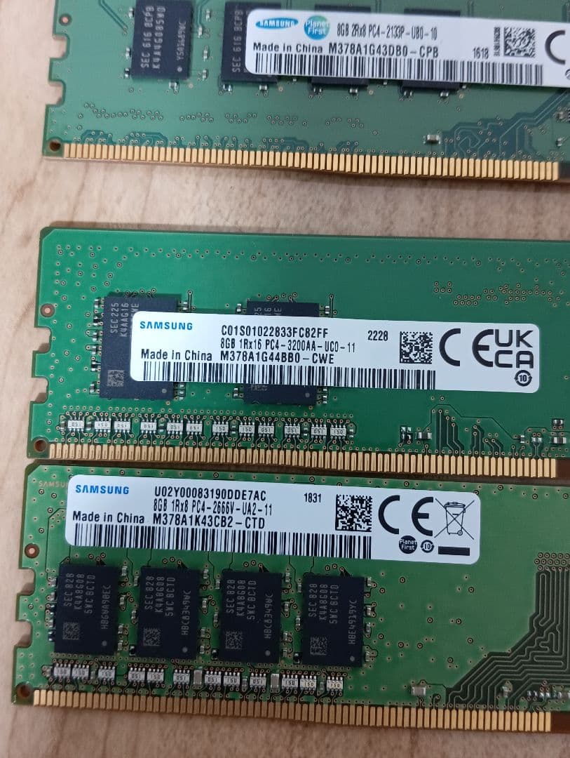 メモリ Samsung DDR4 8GB 4枚セット