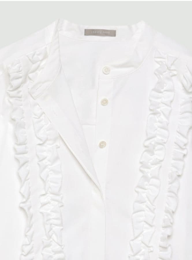 【新品】2025年セオリーリュクスVALENTINE SHIRTフリル 白