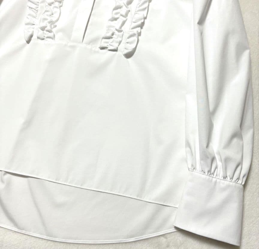 【新品】2025年セオリーリュクスVALENTINE SHIRTフリル 白