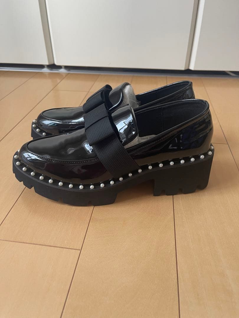 パールリボンローファー