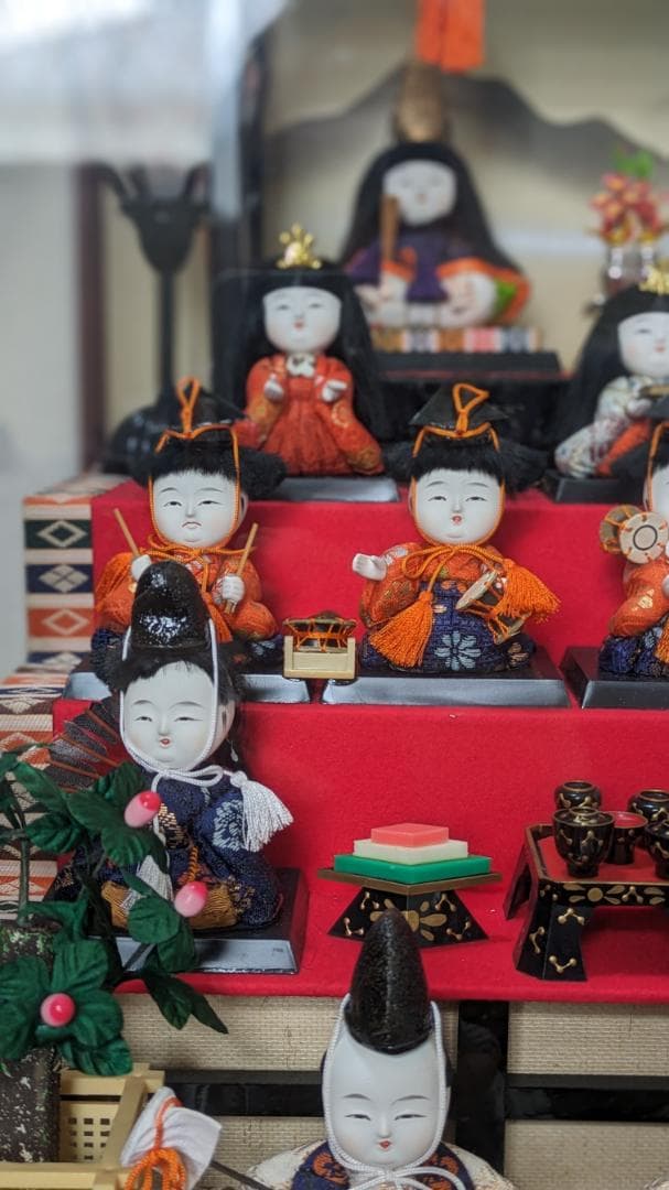 2/13再値下げ！　雛人形　ケース入り　十五人飾り　おさな顔　2/2,8値下げ