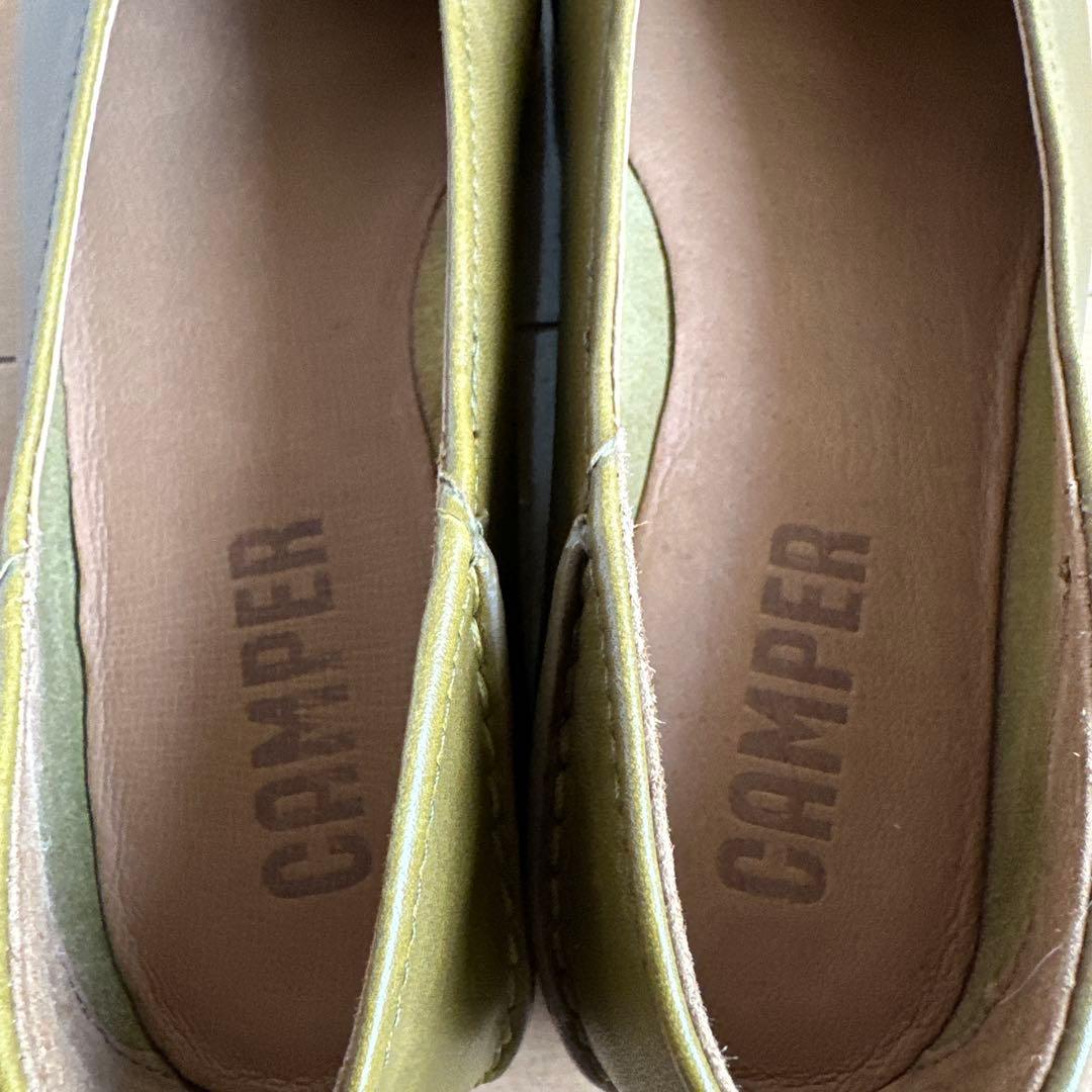 CAMPER フラットシューズ 39 オリーブグリーン