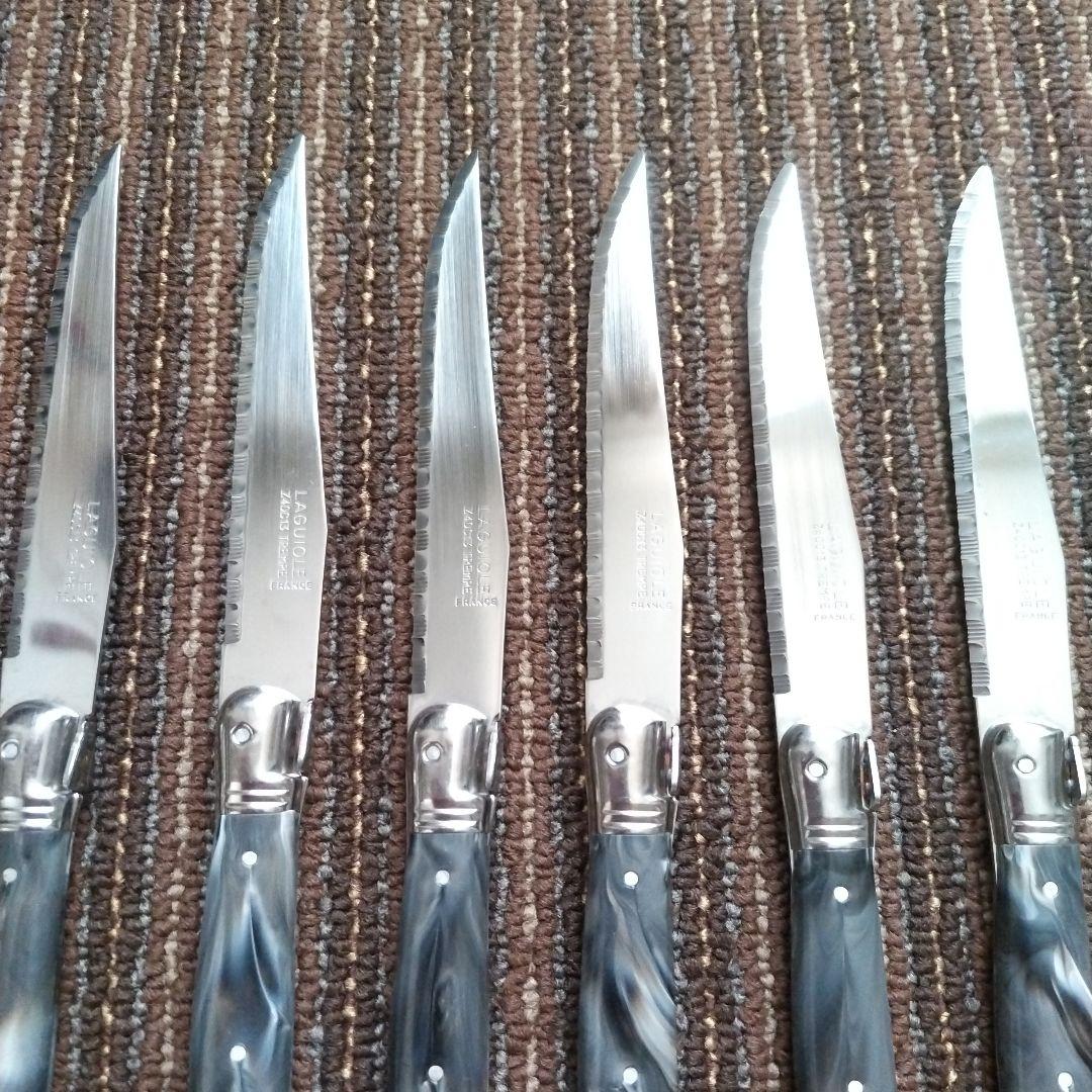 【美品】LAGUIOLE　ラギオール／ライヨール　ステーキナイフ６本セット　共箱