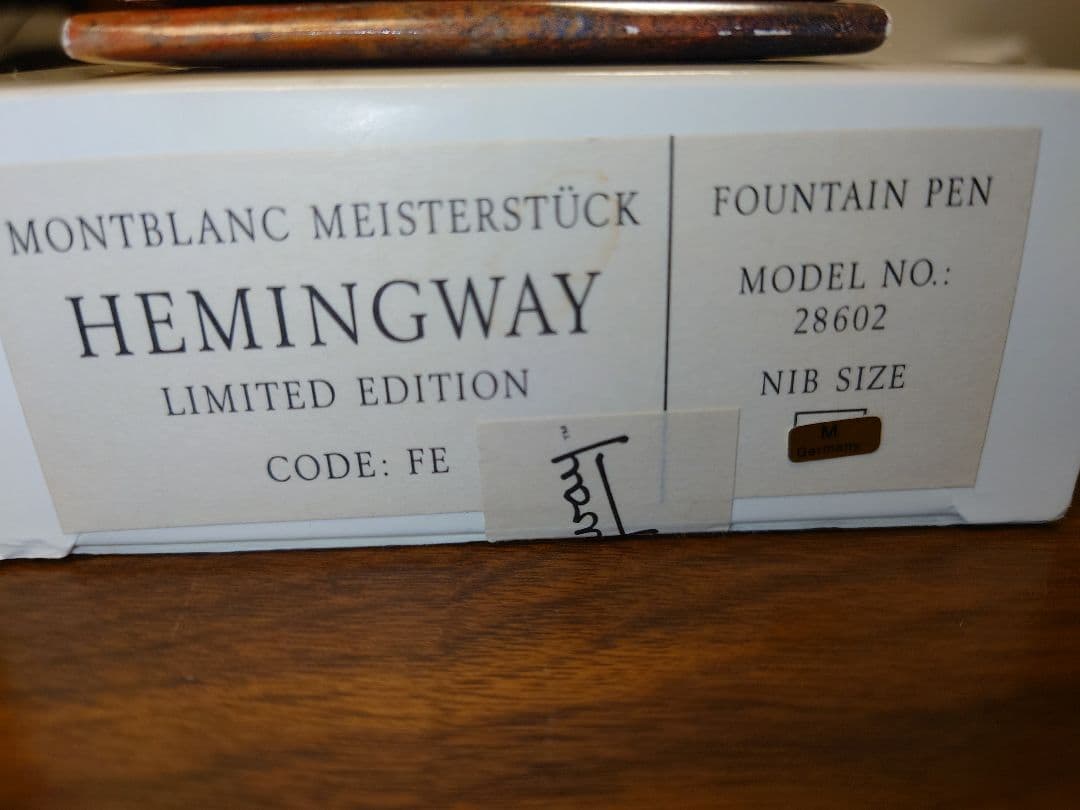 MONTBLANC モンブラン 万年筆 作家シリーズ1992年 ヘミングウェイ