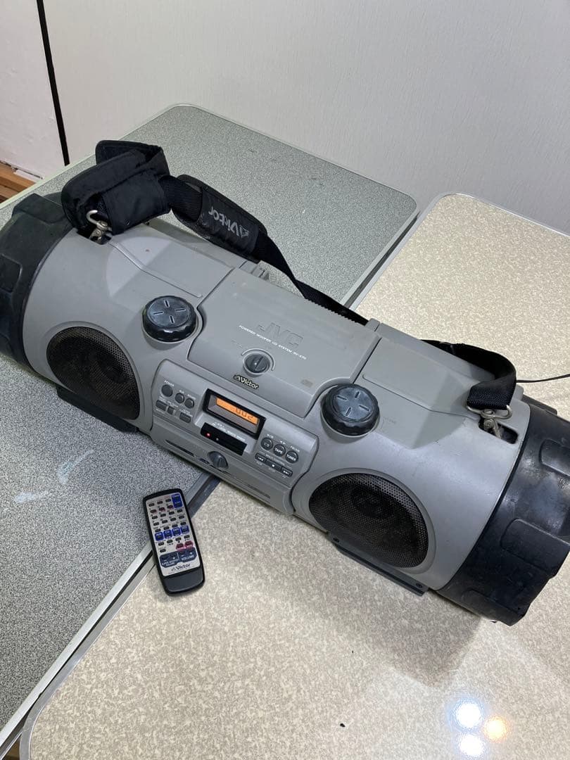 ビクター CDラジカセ VICTOR RV-X70 ドラムカン リモコン付