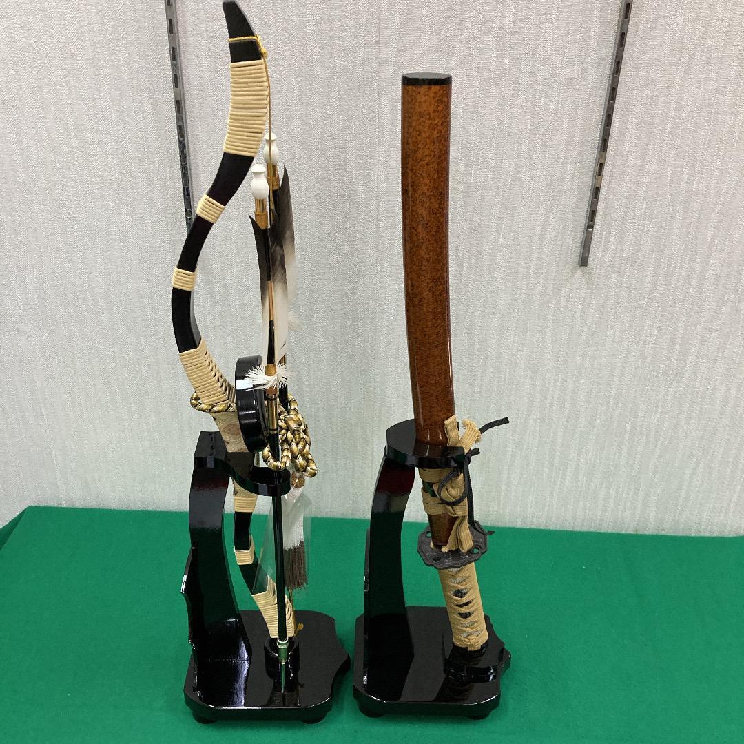 E20　五月人形　弓高さ65㎝位　五月人形弓太刀　五月刀　五月鎧兜飾り