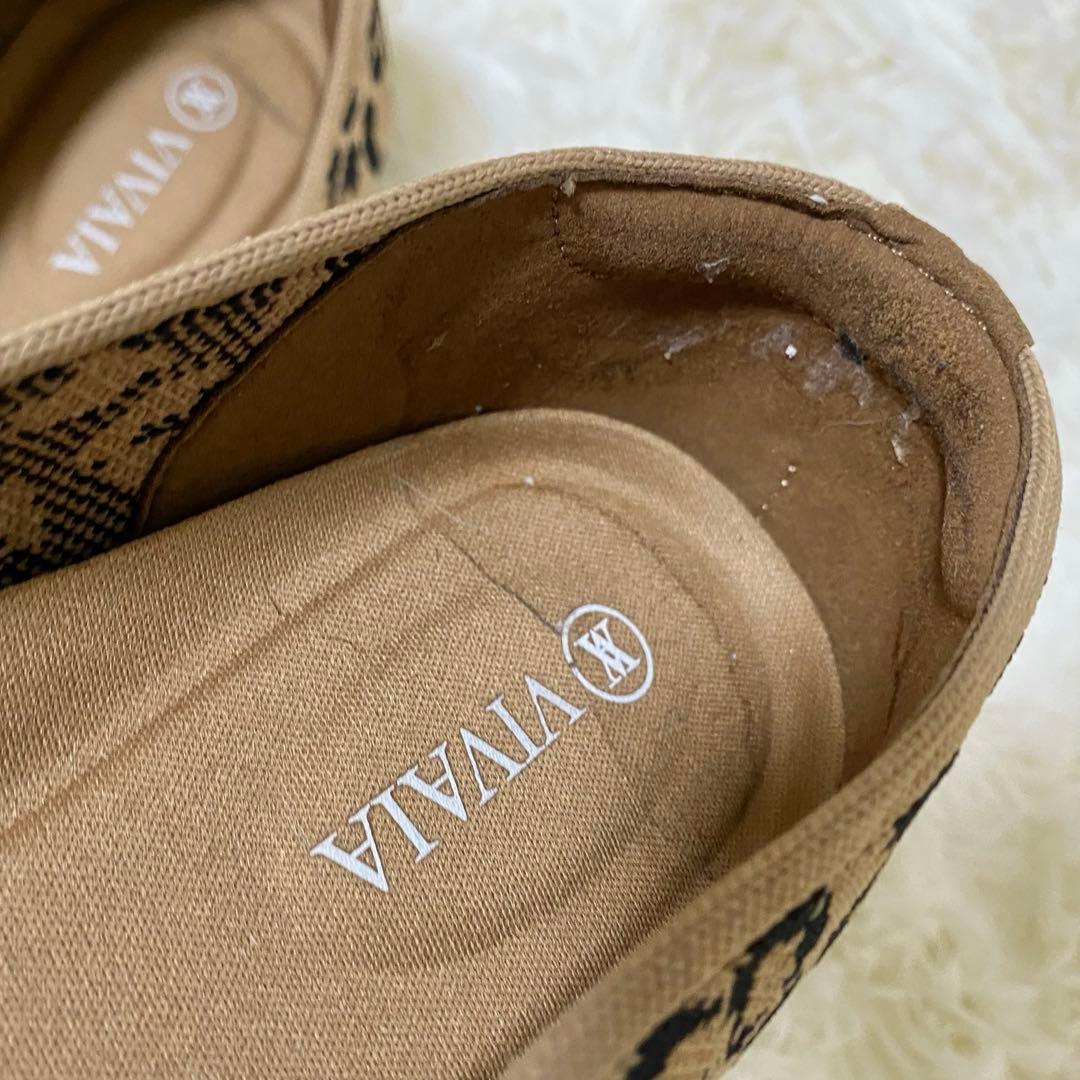 【訳あり美品】VIVAIA 軽量フラットシューズ ヒョウ柄 37.5
