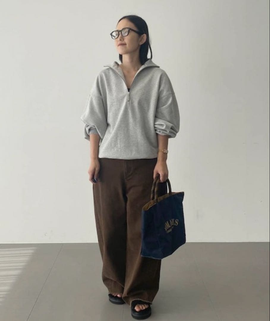 BABYLONE ハーフZIP裏毛プルオーバー　美品