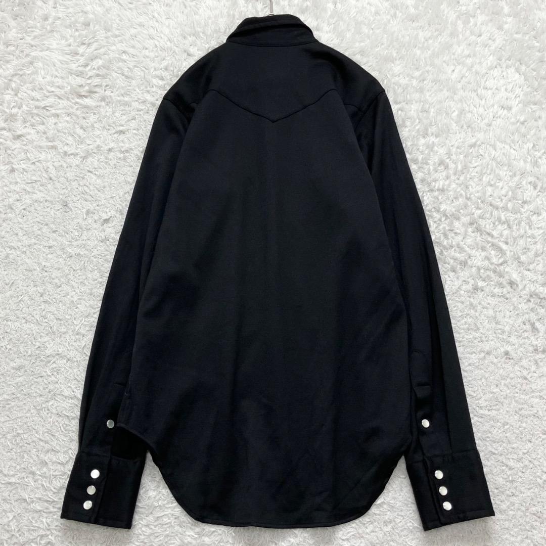 極美品✨マディソンブルー ウエスタンシャツ ウール 飾りボタン ブラック 02