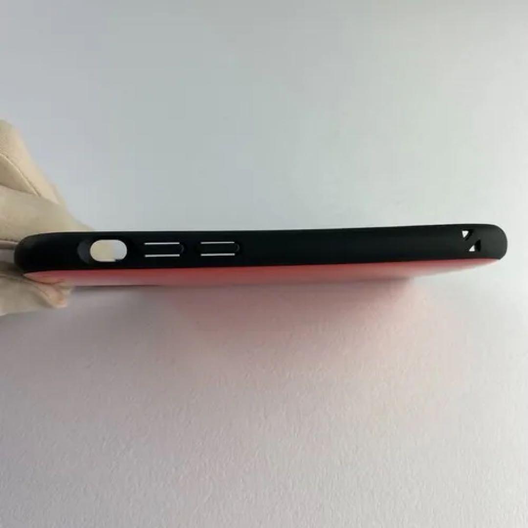 iPhone 12 mini ハイブリッド ケース PET×TPU レッド ①
