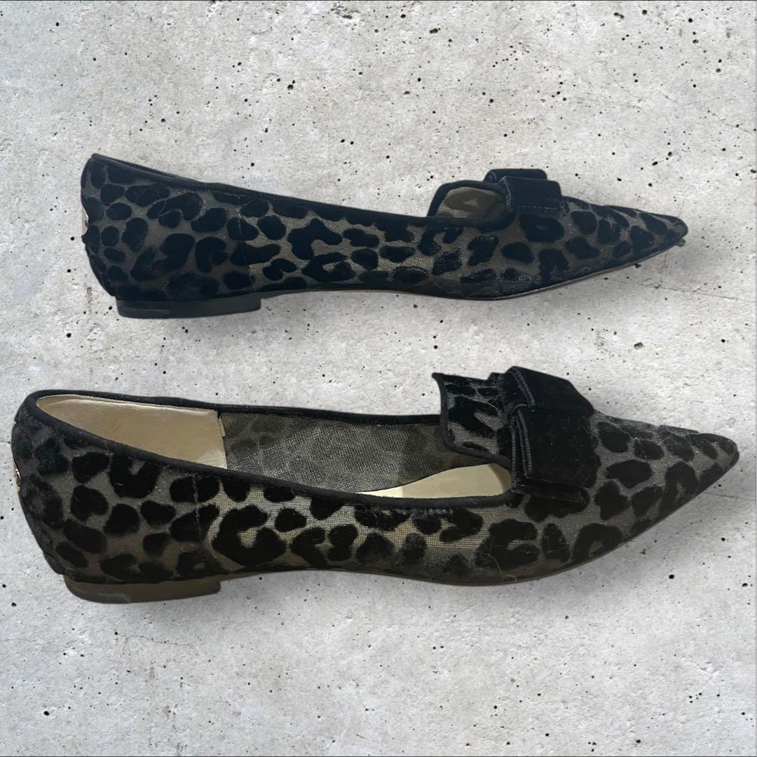 【美品】JIMMY CHOO GALA レオパード　フラットシューズ