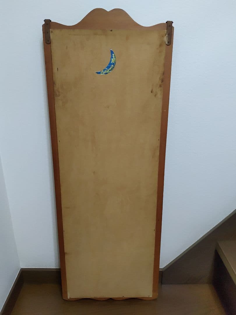 ヴィンテージ ウッドドア ミラー 両開き扉式 壁掛け 鏡 姿見 ルーパー