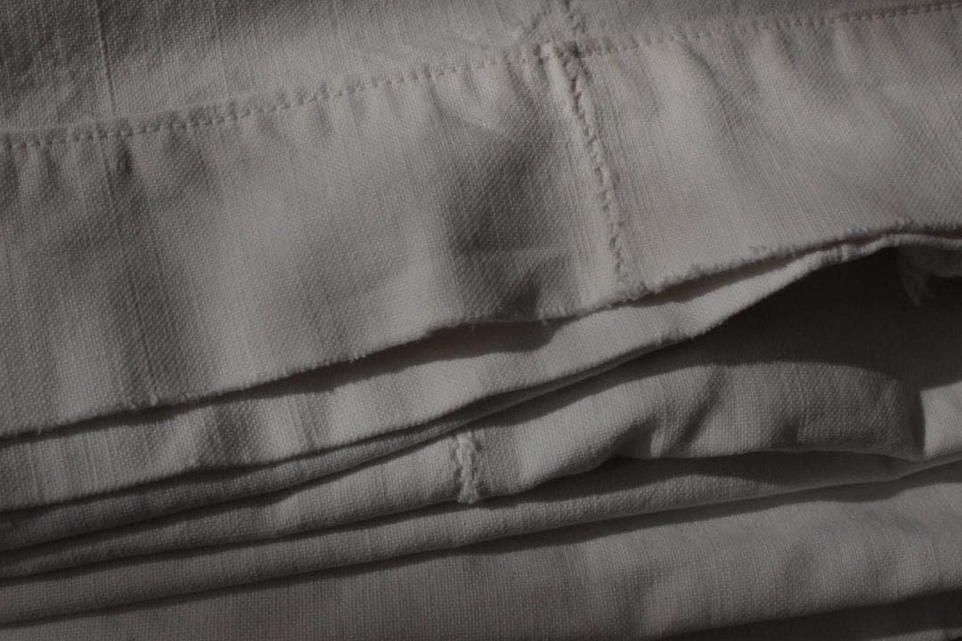 フランスアンティークイニシャル“FB”シーツモノグラム刺繍