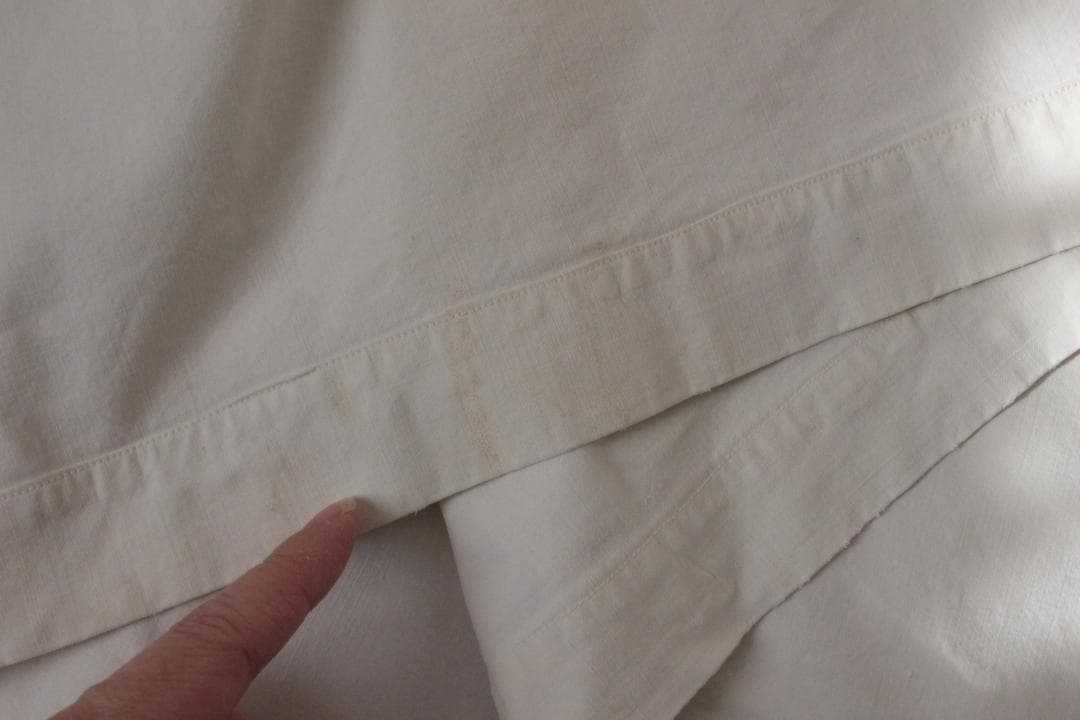 フランスアンティークイニシャル“FB”シーツモノグラム刺繍