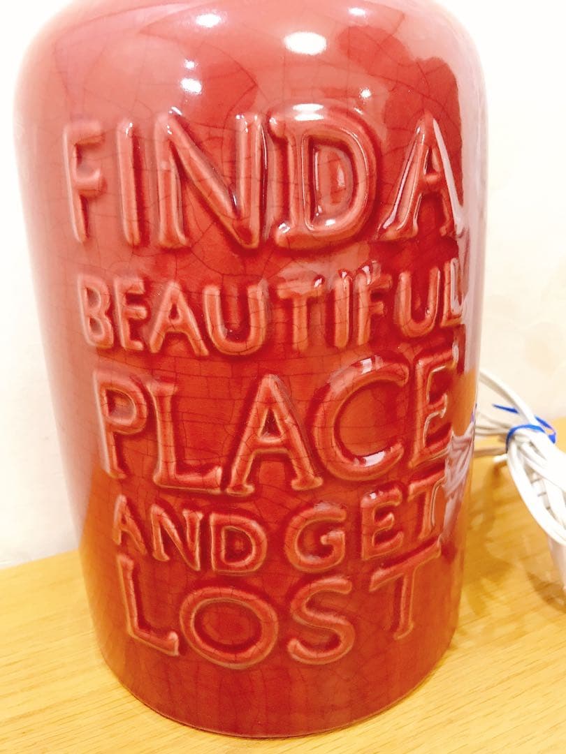 ☆廃盤○オンリリ　陶器　アロマ超音波式加湿器　ボルドー　0.9l