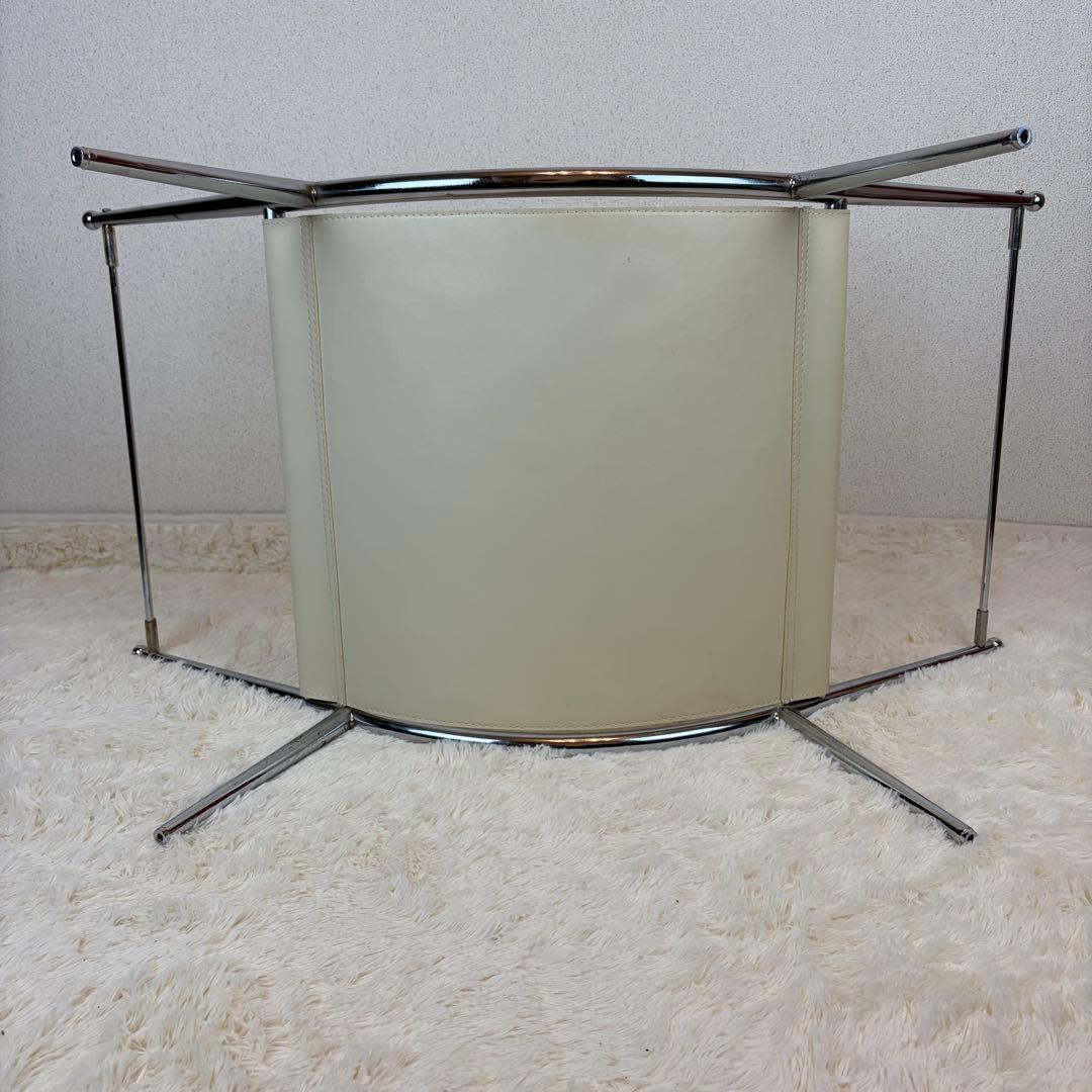 送料無料 ミッドセンチュリー スペースエイジ ガラステーブル 昭和レトロ