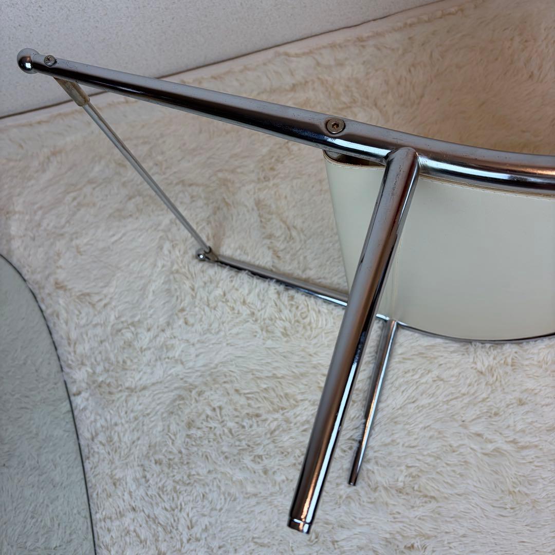 送料無料 ミッドセンチュリー スペースエイジ ガラステーブル 昭和レトロ
