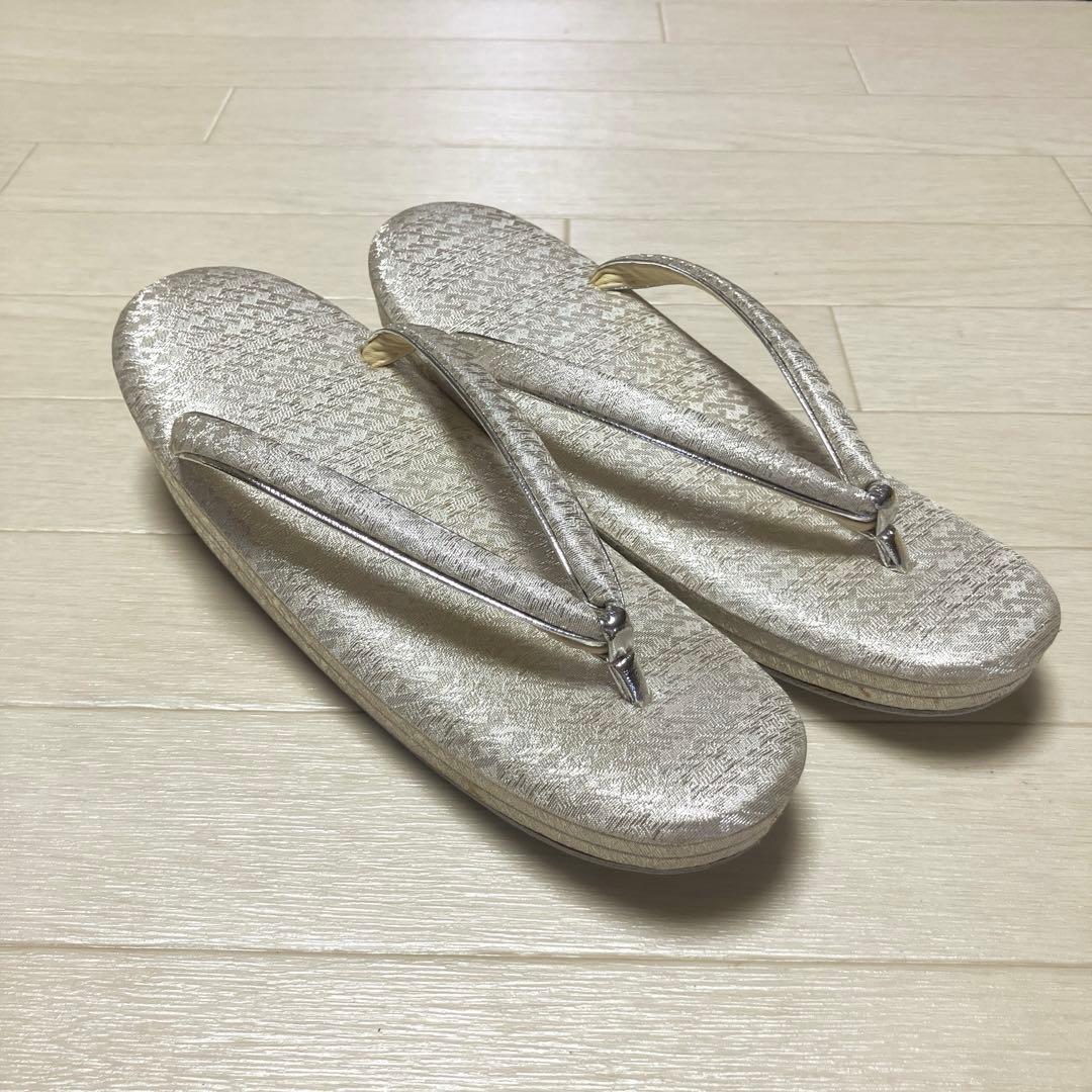 《未使用》草履バッグセット　シルバー