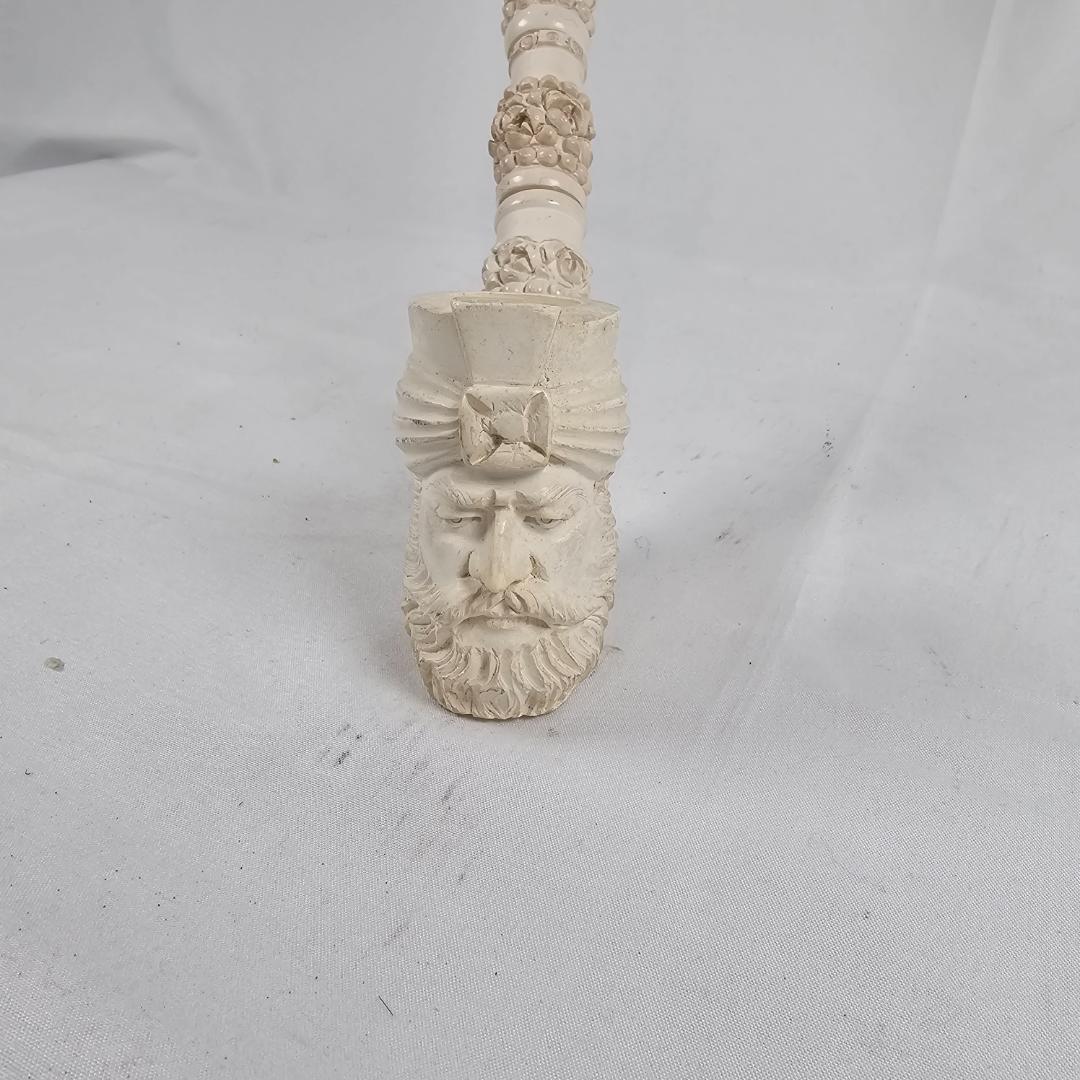 特大 海泡石 メシャムパイプ 43cm 彫刻 アンティーク